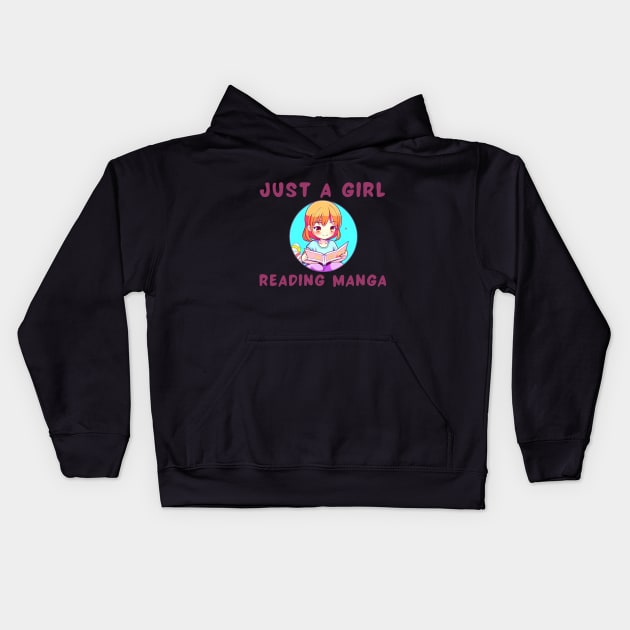 Manga girl Kids Hoodie by IOANNISSKEVAS